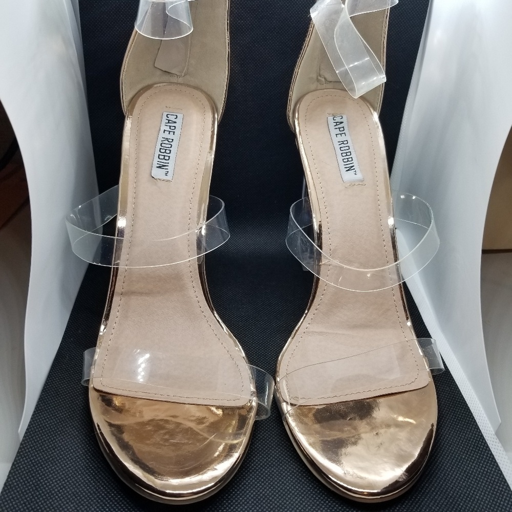 High Heel Clear Strappy Sandals